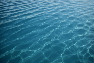 Tranquil blue water surface with gentle ripples and reflections