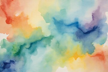 Fototapeta premium Vibrant abstract watercolor painting with flowing colors