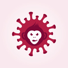 Mpox Awareness concepts. Painful pox virus vector illustration. Monkeypox pandemic, epidemic sign template design.