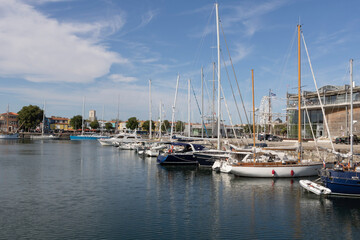 The boats in the harbor. La Rachelle. France