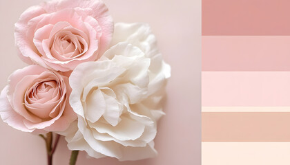 Fototapeta premium A solid color, like beige or soft pink, that provides a clean and unintrusive backdrop.