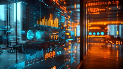 Abstract Futuristic Data & Technology Interface