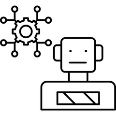 Machine learning vector icon