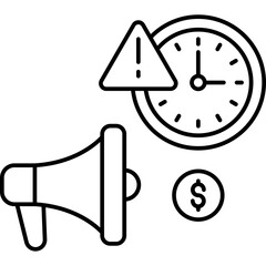 Marketing time vector icon