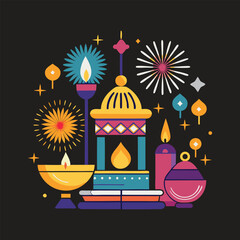 DIWALI background vector art