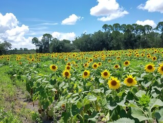 Golden Rays: A Stunning Sunflower Field in Central Florida