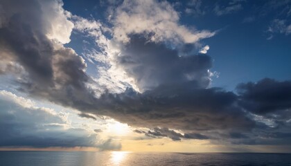 Obraz premium 空 雲 海 夕日 夕焼け 午後