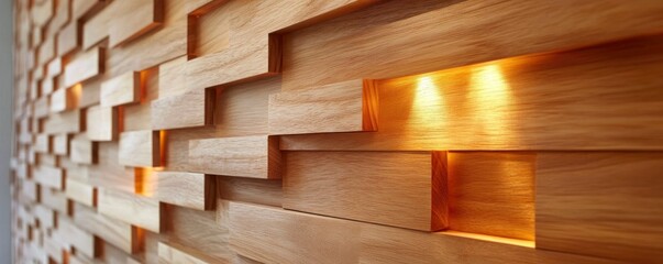 uneven wooden panel wall design