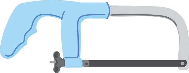 Hacksaw color icon. Metal saw. Construction tool