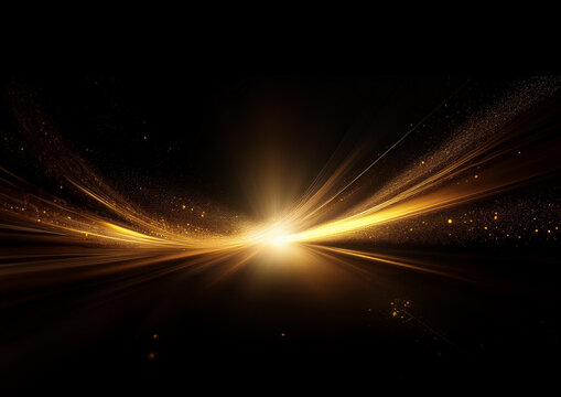 3d Black to gold light beams luxuries background wallpaper elegant movie award style 