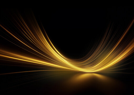 Fototapeta 3d Black to gold light beams luxuries background wallpaper elegant movie award style 
