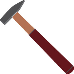 Hammer icon. Cartoon construction tool. Handyman equipment