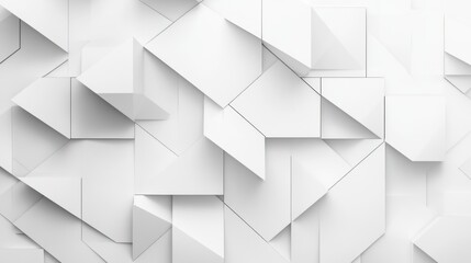 Obraz premium Abstract Geometric White Wall