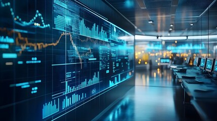 Data Analytics Wall in Modern Office