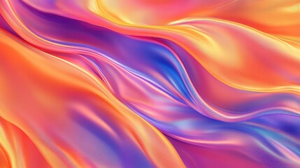 Obraz premium A colorful, flowing fabric background with soft curves and a dynamic sense of motion, creating an abstract, fluid pattern.