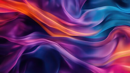 Obraz premium A colorful, flowing fabric background with soft curves and a dynamic sense of motion, creating an abstract, fluid pattern.