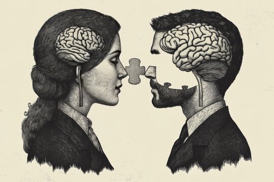 Auditory Loving touch A boy looking up at a floating brain representing the wonder of intellectual discovery the pursuit of knowledge and the curiosity that drives learning