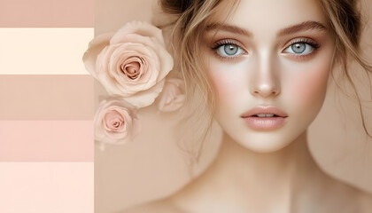  A solid color, like beige or soft pink, that provides a clean and unintrusive backdrop.