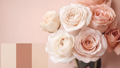 Fototapeta premium A solid color, like beige or soft pink, that provides a clean and unintrusive backdrop.