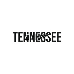 tennessee state symbol, map icon with vector silhouette