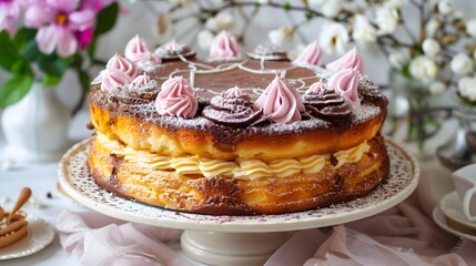 Delicious cake, banner, bakery, food magazine, dessert, restaurant