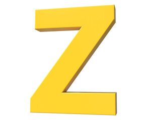 Fototapeta premium 3D letter z rendering, the last letter of English alphabet