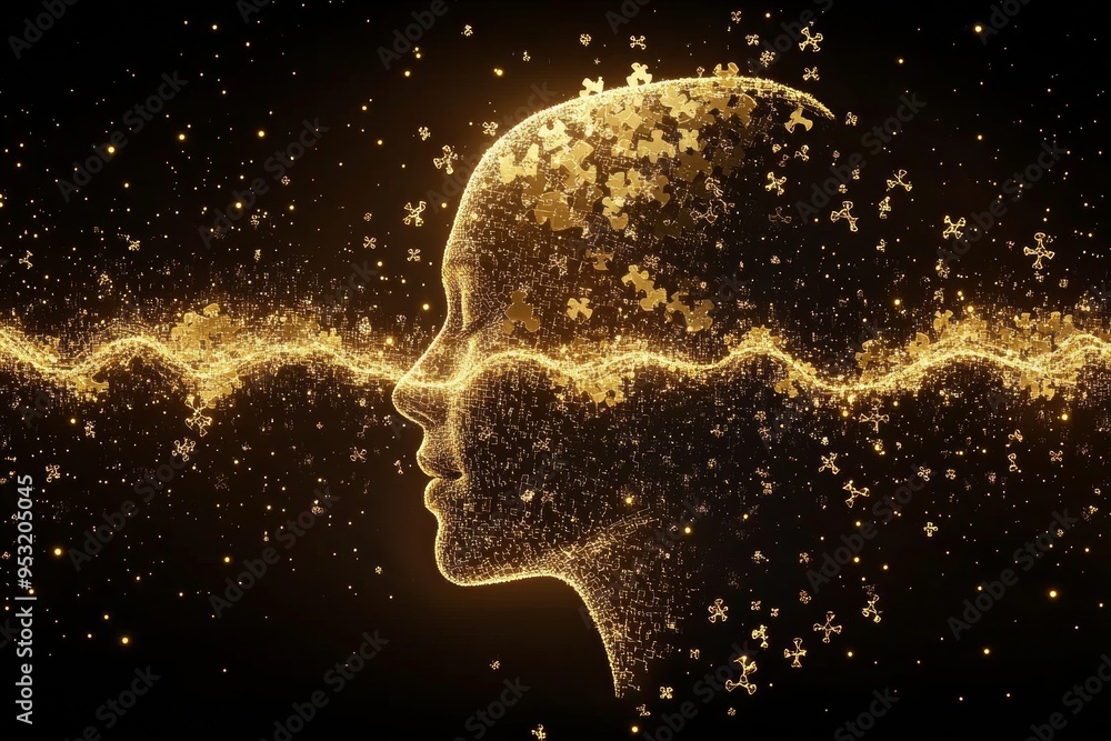 Poster reasoning devoted a couple with glowing brains foreheads touching symbolizing the warmth of connecti