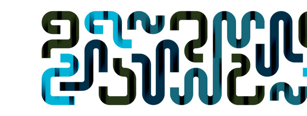 Dynamic waves, flowing lines, stripes vector geometric elements minimal pattern. Vector Illustration For Wallpaper, Banner, Background, Card, Book Illustration, landing page