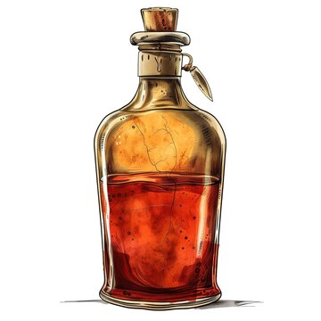 recommend clip art: Halloween Potion Bottle Poison Glass Jar Isolated Creepy Clipart, Spooky Illustrated Object Element Icon, White Background for Easy Editing