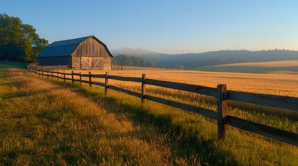 Ripe wheat field nature scenery in summer field. Agricultural scene.. 