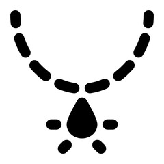 necklace, jewelry, women, fashion, female, lifestyle, accessories solid or glyph icon