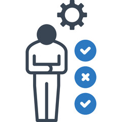 Employee skills vector icon 