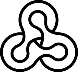 Obraz premium Scientific logo. Abstract biochemistry symbol. Technology icon