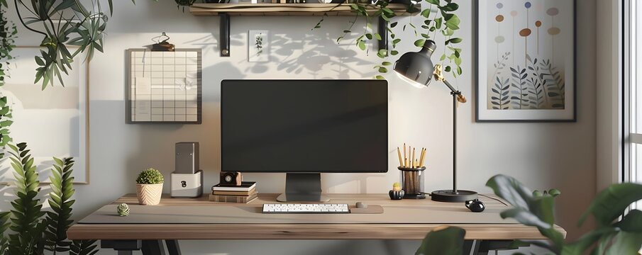 Minimalist Home Office Desk Setup Optimized for Hybrid and Remote Work