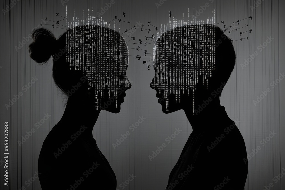 Poster sensory caring partner a woman with a dissolving face symbolizing the fragility of memory the loss o