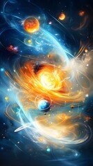 Cosmic Dance of Planets and Stars.