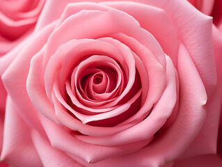 Close-up of Pink Rose in Bloom