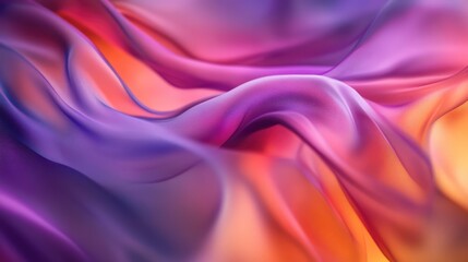 Obraz premium Abstract, flowing fabric in vibrant hues, creating a sense of motion and fluidity, forming a soft, dynamic background.