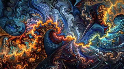 Obraz premium fractal pattern wallpaper