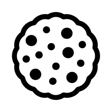recommend clip art: Black silhouette cookie icon and vector illustration
