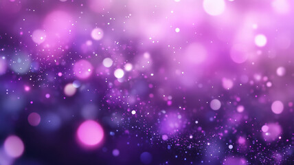 shaped colorful light purple bokeh, blurred festive shining particles background, detailed high resolution image