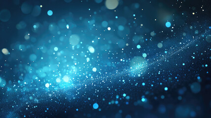 Fototapeta premium dark blue and glow particle abstract background | a blue background with a blurry background, high quality image