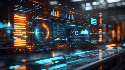 Futuristic Digital Interface Design - Data Analytics