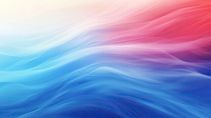 A smooth, colorful gradient transitioning from warm reds to cool blues, creating a serene abstract background