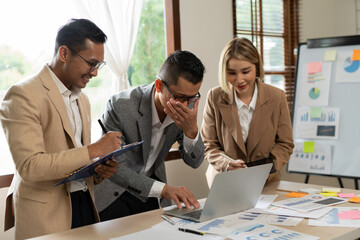 Asia business meeting   consultations of business people in the company's meeting room. 