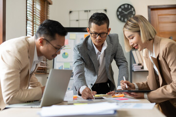 Asia business meeting   consultations of business people in the company's meeting room. 