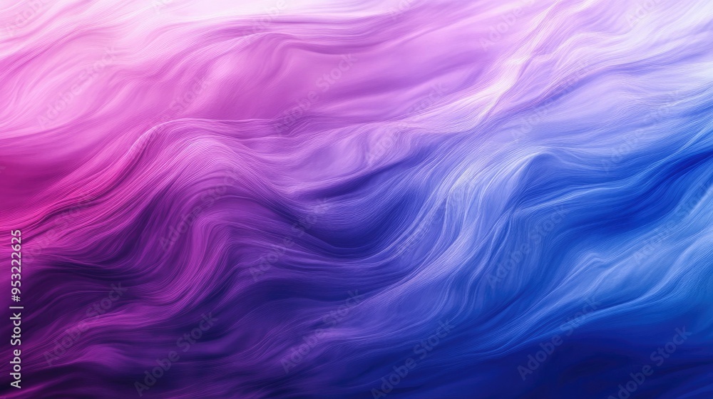 Poster vibrant color gradients blending from purple to blue, creating a smooth, abstract background with de