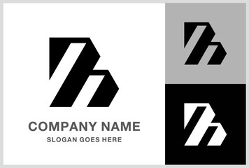 Monogram Letter B Building House Business Company Stock Vector Logo Design Template