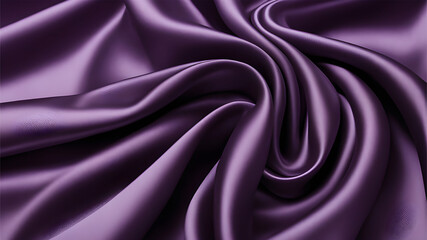 A luxurious closeup of deep purple stain silk fabric texture background 