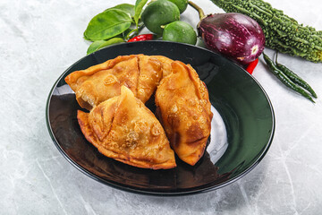 Indian cuisine - fries crispy samosa